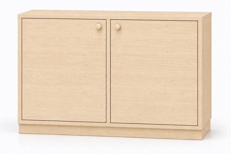 Materialschrank mit Tür Linz 
B 100 H 80 cm mit 4 Einlegeböden