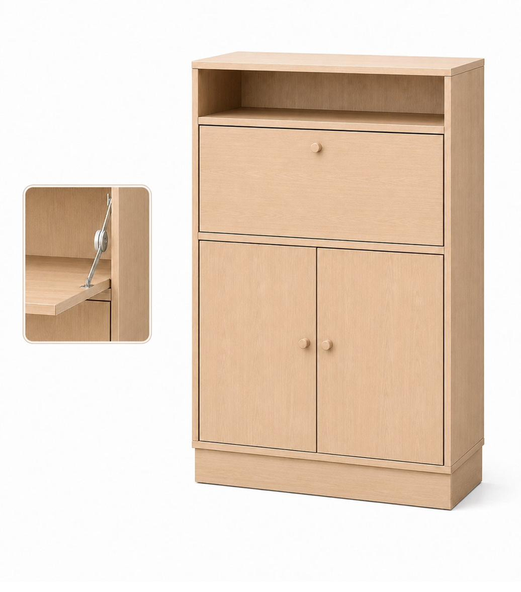 Schrank mit Sekretärklappe Pisa 
B 80 H 130 cm